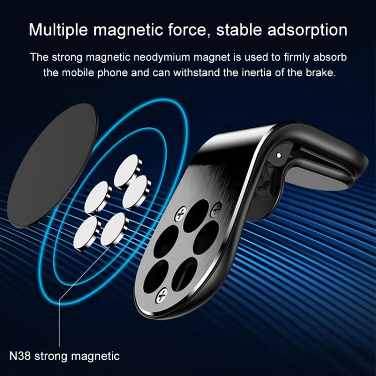 Car Metal Magnetic Air Outlet Mobile Phone Holder Bracket (Silver) - Car Holders by PMC TechLife | Online Shopping South Africa | PMC TechLife
