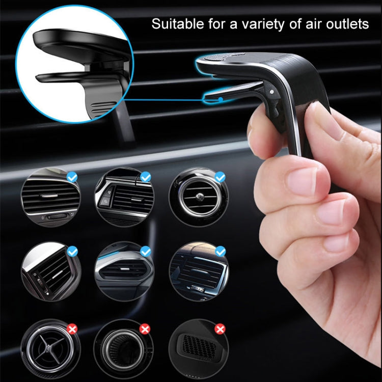 Car Metal Magnetic Air Outlet Mobile Phone Holder Bracket (Silver) - Car Holders by PMC TechLife | Online Shopping South Africa | PMC TechLife
