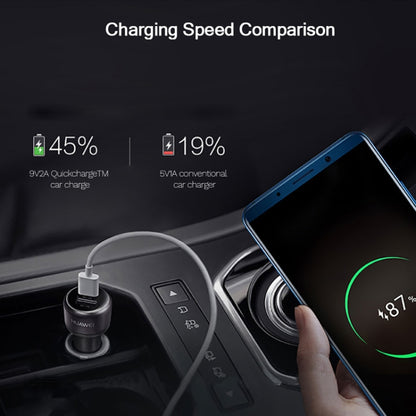 Original Huawei CP31 18W Max Dual USB Port Fast Charging Car Charger (Grey) - Car Charger by Huawei | Online Shopping South Africa | PMC Jewellery | Buy Now Pay Later Mobicred