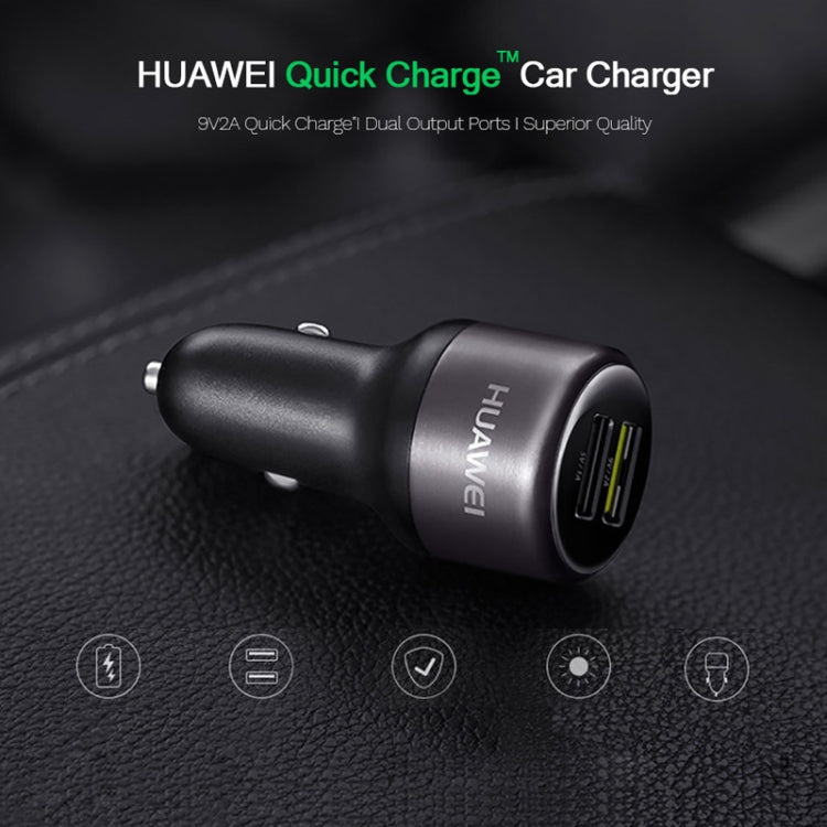 Original Huawei CP31 18W Max Dual USB Port Fast Charging Car Charger (Grey) - Car Charger by Huawei | Online Shopping South Africa | PMC Jewellery | Buy Now Pay Later Mobicred