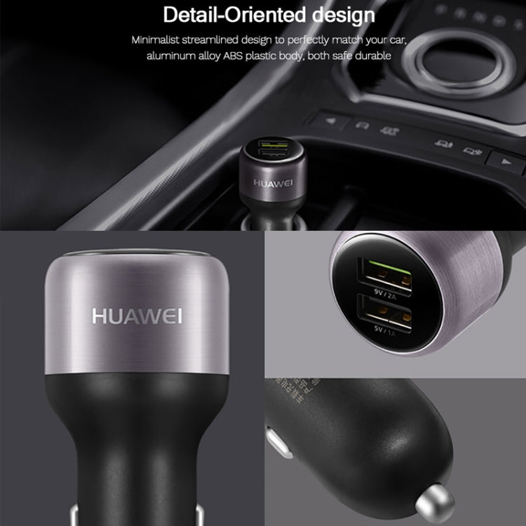 Original Huawei CP31 18W Max Dual USB Port Fast Charging Car Charger (Grey) - Car Charger by Huawei | Online Shopping South Africa | PMC Jewellery | Buy Now Pay Later Mobicred