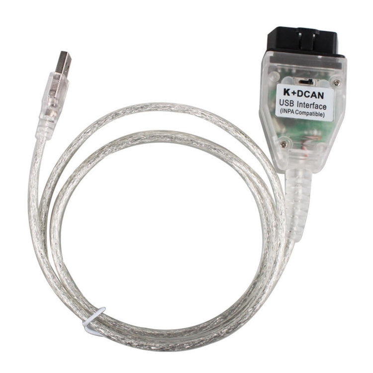 INPA K+CAN with Switch USB Interface Cable for BMW(White） - Cables & Connectors by PMC TechLife | Online Shopping South Africa | PMC TechLife | Buy Now Pay Later Mobicred