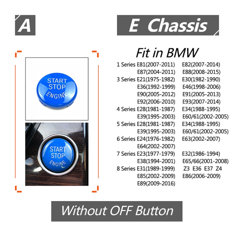 Car Engine Start Key Push Button Cover for BMW E90 Chassis (Blue) - free shipping - PMC TechLife - Order now!