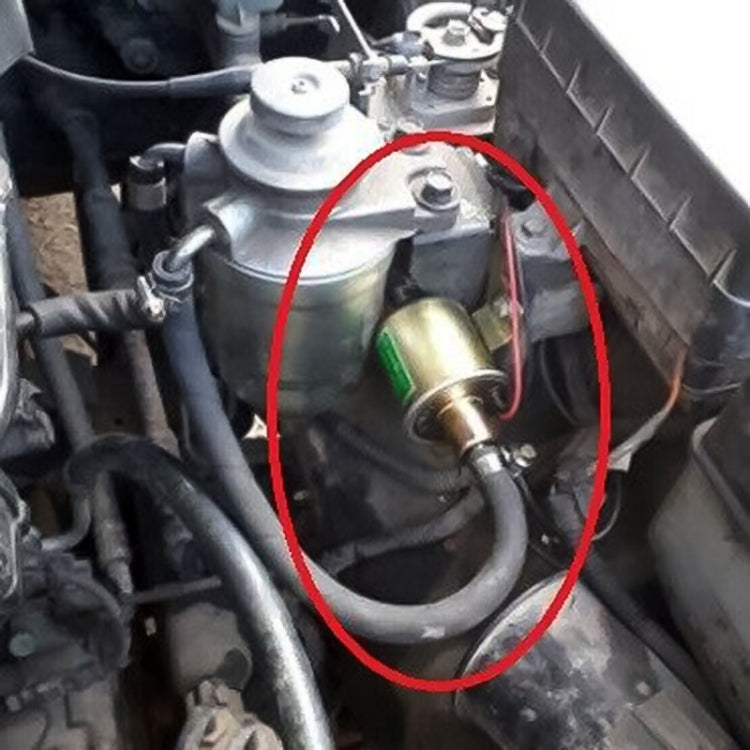 HEP-02A Universal Car 24V Fuel Pump Inline Low Pressure Electric Fuel Pump (Silver) - Engine Fittings by PMC TechLife | Online Shopping South Africa | PMC TechLife