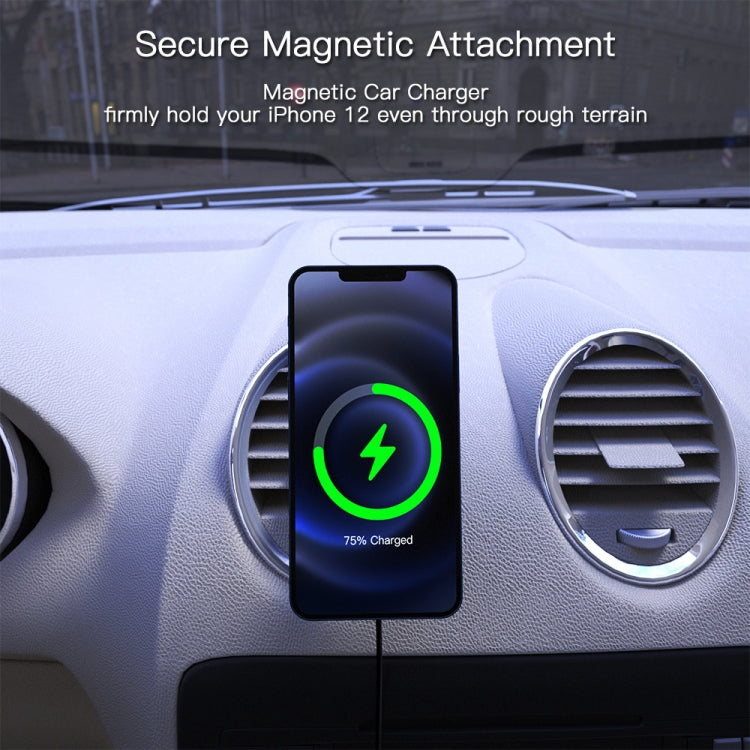 X6 Car Air Outlet Vent Mount Clamp Holder 15W Fast Charging Qi Magnetic Wireless Charger - Wireless Charger Holders by PMC Jewellery | Online Shopping South Africa | PMC Jewellery