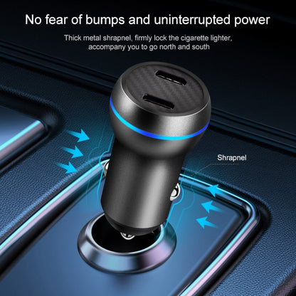 ACC-580 PD 40W Dual Type-C / USB-C Ports Fast Charging Car Charger(Black) - Car Charger by PMC Jewellery | Online Shopping South Africa | PMC Jewellery