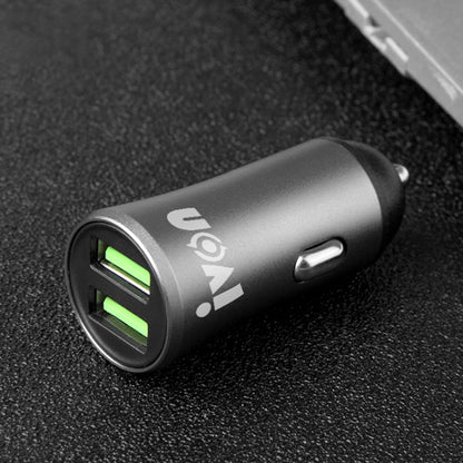 IVON CC26 5V 2.1A Dual USB Port Mini Car Charger (Grey) - Car Charger by IVON | Online Shopping South Africa | PMC Jewellery