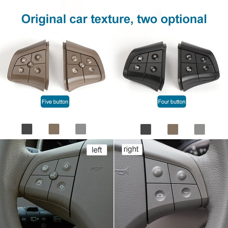 Car Right Side 4-button Steering Wheel Switch Buttons Panel 1648200110 for Mercedes-Benz W164, Left Driving (Coffee) - Car Switches by PMC TechLife | Online Shopping South Africa | PMC TechLife