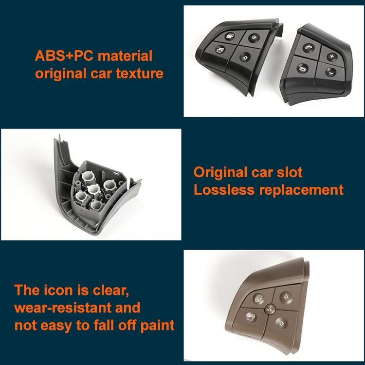 Car Left Side 5-button Steering Wheel Switch Buttons Panel 1648200010 for Mercedes-Benz W164, Left Driving (Black) - free shipping - PMC TechLife - Order now!