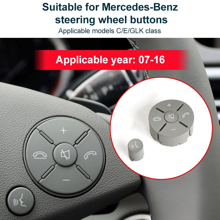 1 Pair Car Steering Wheel Switch Buttons Panel for Mercedes-Benz W204 2007-2014, Left Driving(Brown) - Car Switches by PMC TechLife | Online Shopping South Africa | PMC TechLife