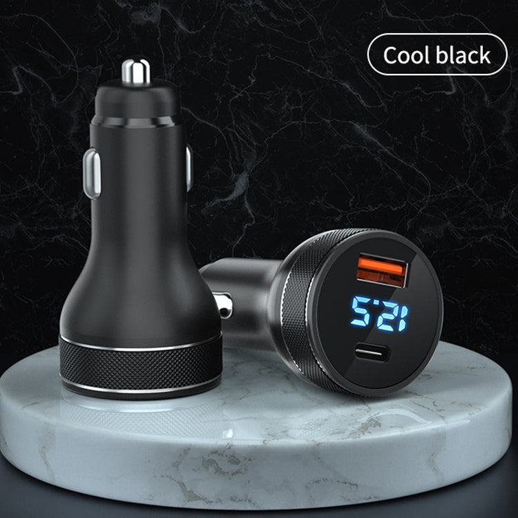 ACC-568 PD 20W USB-C / Type-C + USB Digital Display Fast Charge Car Charger (Black) - Car Charger by PMC Jewellery | Online Shopping South Africa | PMC Jewellery