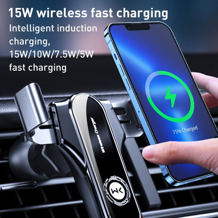 WK WP-U201 Captain Sujie Wireless Charging Car Phone Holder (Black) - Wireless Charger Holders by WK | Online Shopping South Africa | PMC Jewellery | Buy Now Pay Later Mobicred