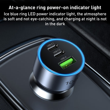 MOMAX UC17E 100W USB-C / Type-C x 2 + USB Three Ports Car Charger - Car Charger by MOMAX | Online Shopping South Africa | PMC Jewellery | Buy Now Pay Later Mobicred