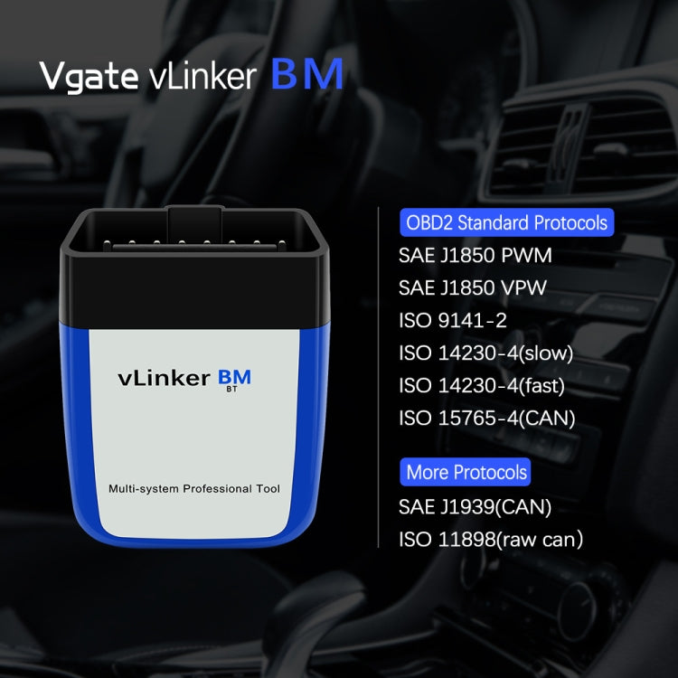 VLINKER BM V2.2 Bluetooth 3.0 Android Phone Car OBD Fault Diagnosis Detector - Code Readers & Scan Tools by PMC Jewellery | Online Shopping South Africa | PMC Jewellery