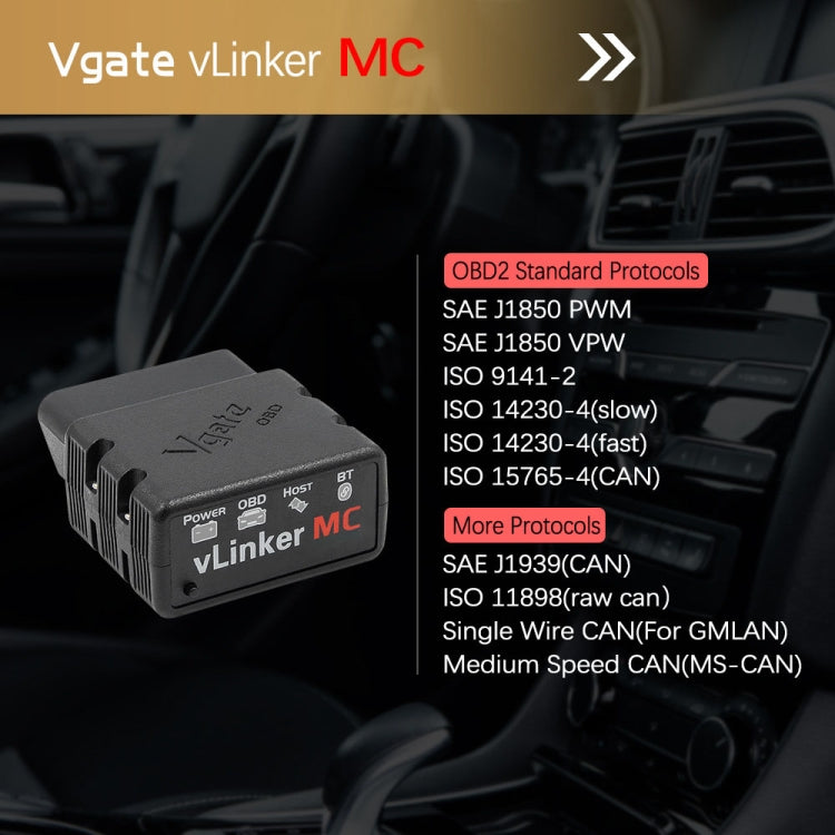 VLINKER MC V2.2 Bluetooth 3.0 Car OBD Fault Diagnosis Detector - Code Readers & Scan Tools by PMC Jewellery | Online Shopping South Africa | PMC Jewellery