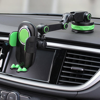 ZP-X0466 Car 360 Degree Rotating Telescopic Folding Round Suction Cup Mobile Phone Holder(Green) - Car Holders by PMC Jewellery | Online Shopping South Africa | PMC Jewellery