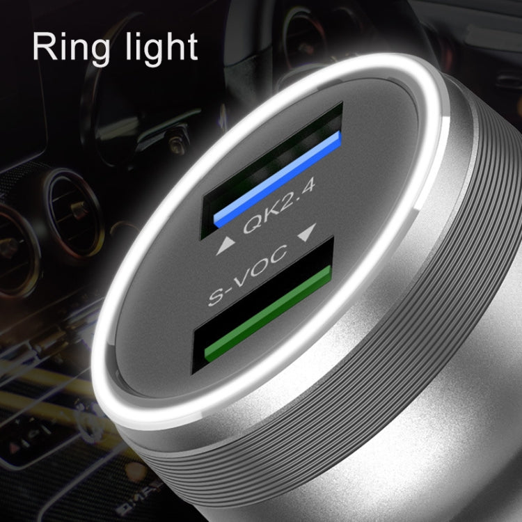 Dual USB 66W Car Flash Charger for OPPO / Huawei (Black) - Car Charger by PMC TechLife | Online Shopping South Africa | PMC TechLife