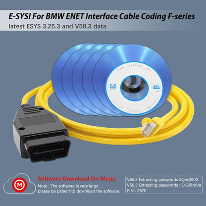 ESYS ENET for ICOM BMW F-Series with A Full Set of CD V50.3 Car Brush Hidden Cable - Code Readers & Scan Tools by PMC Jewellery | Online Shopping South Africa | PMC Jewellery