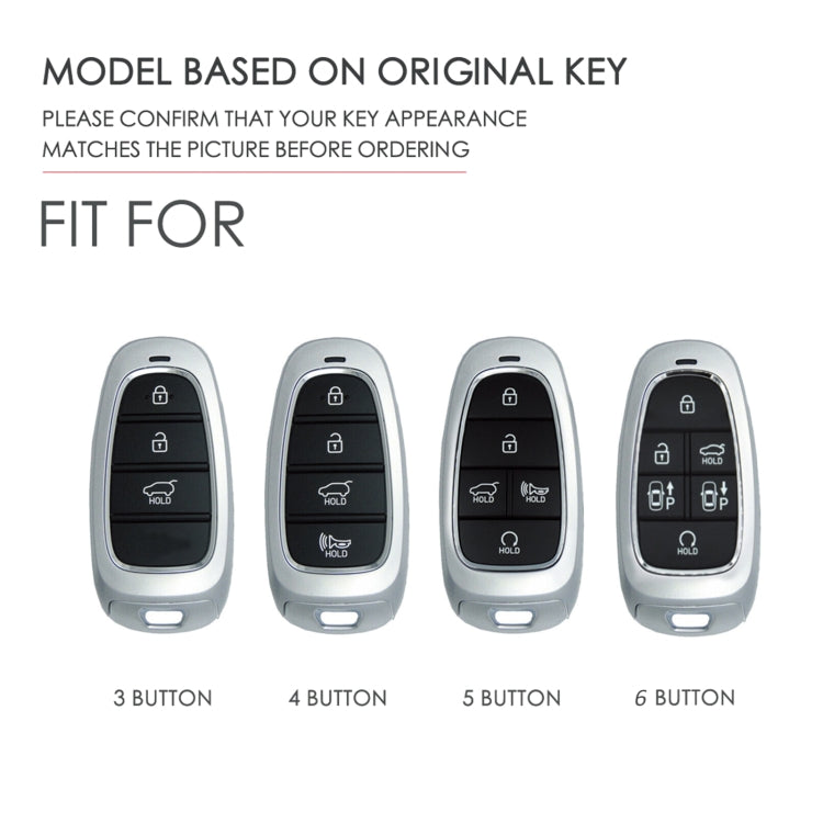 Hallmo Car Cowhide Leather Key Protective Cover Key Case for Hyundai 6-button(Brown) - Car Key Cases by Hallmo | Online Shopping South Africa | PMC TechLife | Buy Now Pay Later Mobicred
