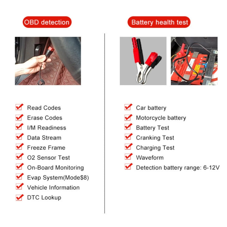 KONNWEI KW870 2 in 1 Car OBD2 Fault Diagnosis + Battery Tester - free shipping - PMC TechLife - Order now!