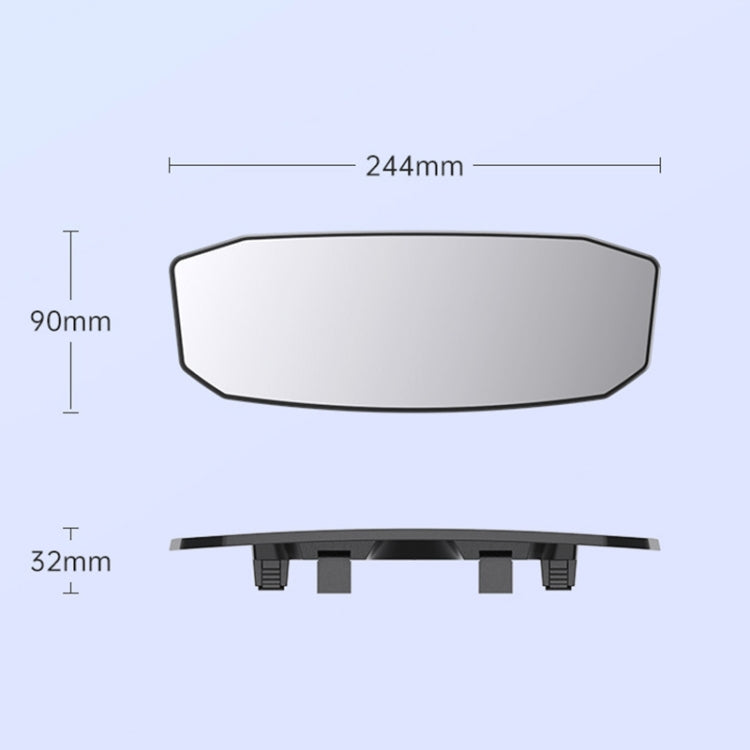 SHUNWEI SD-2414 Car Anti-glare Rear-view Mirror, Size: 244 x 90mm - Interior Mirrors by SHUNWEI | Online Shopping South Africa | PMC TechLife