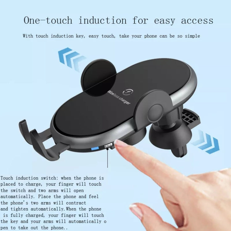 Car Smart Wireless Charger Phone Holder - Wireless Charger Holders by PMC TechLife | Online Shopping South Africa | PMC TechLife