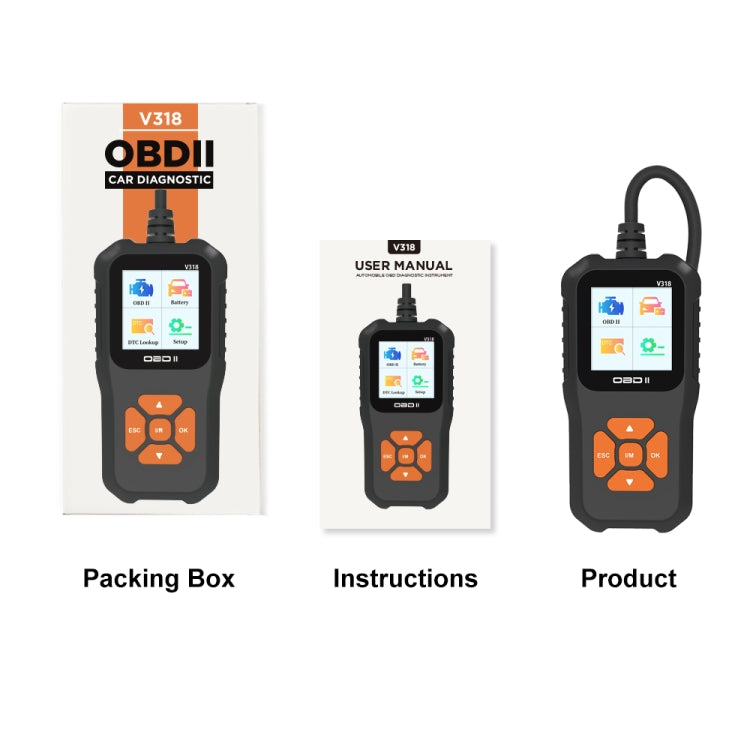 V318 Car OBD2 Color Screen Diagnostic Tool Code Reader - Code Readers & Scan Tools by PMC TechLife | Online Shopping South Africa | PMC TechLife