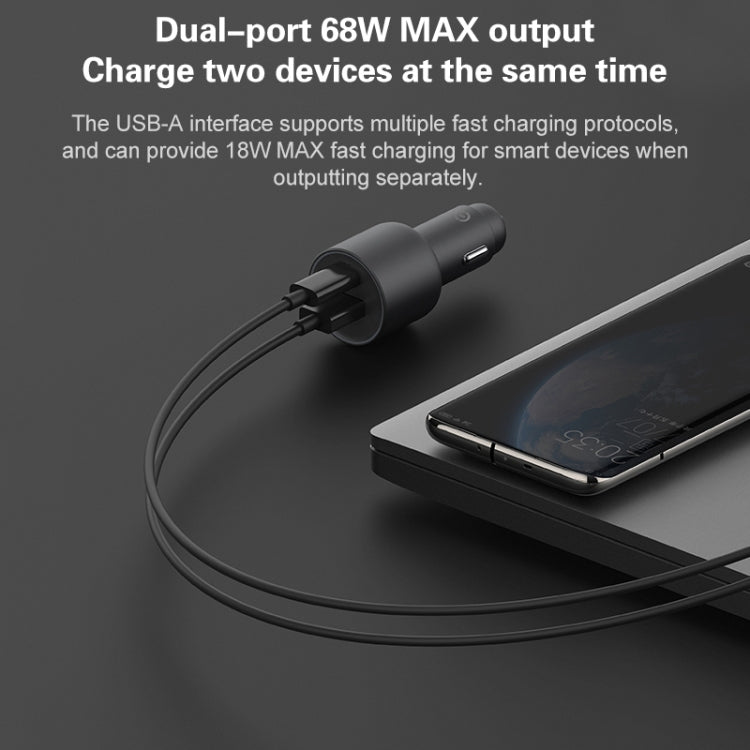 Original Xiaomi CC07ZM 100W Dual Ports USB + USB-C / Type-C Car Charger Fast Charging Version 1A1C - Car Charger by Xiaomi | Online Shopping South Africa | PMC Jewellery | Buy Now Pay Later Mobicred