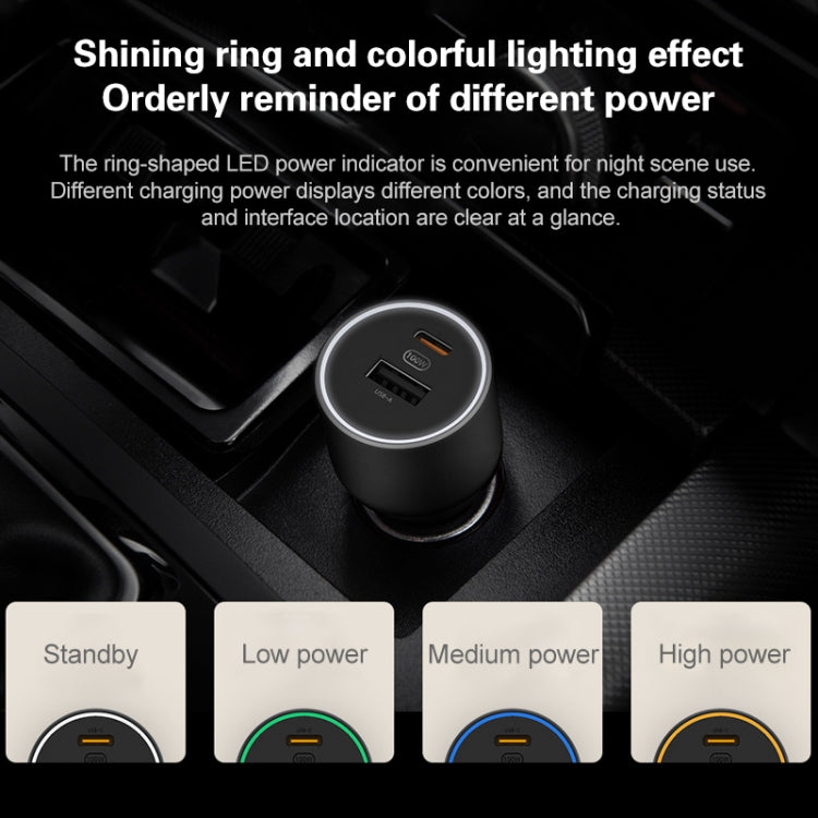 Original Xiaomi CC07ZM 100W Dual Ports USB + USB-C / Type-C Car Charger Fast Charging Version 1A1C - Car Charger by Xiaomi | Online Shopping South Africa | PMC Jewellery | Buy Now Pay Later Mobicred