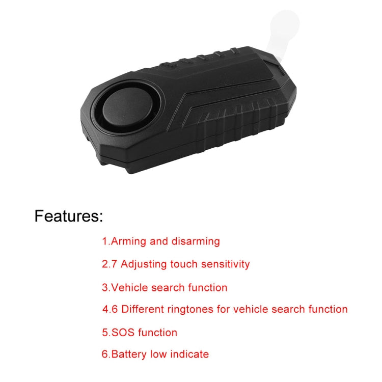 Wireless Anti-Theft Vibration Motorcycle Bicycle Waterproof Security Bike Alarm with Remote - Theft Protection by PMC TechLife | Online Shopping South Africa | PMC TechLife