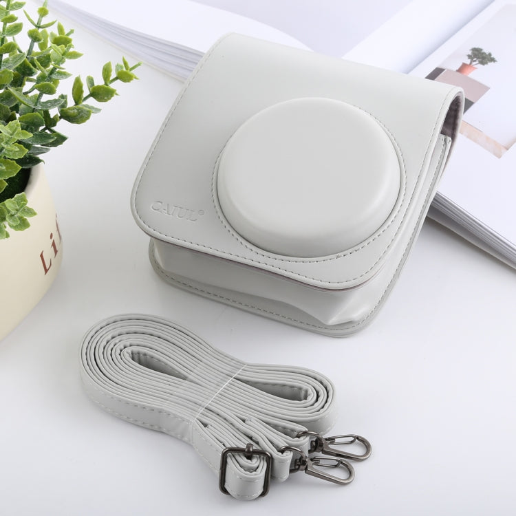 Retro Style Full Body Camera PU Leather Case Bag with Strap for FUJIFILM instax mini 9 / mini 8+ / mini 8(White) - free shipping - PMC TechLife - Order now!