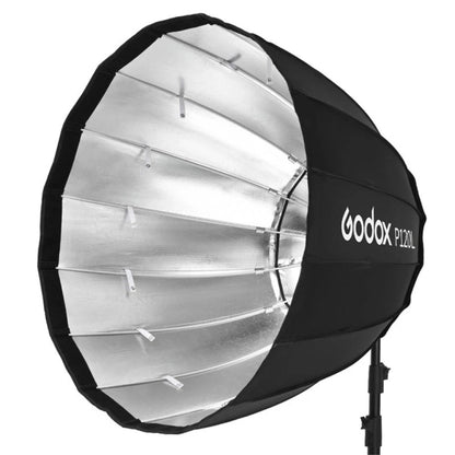 Godox P120L Diameter 120cm Parabolic Softbox Reflector Diffuser for Studio Speedlite Flash Softbox(Black) -  by Godox | Online Shopping South Africa | PMC Jewellery | Buy Now Pay Later Mobicred