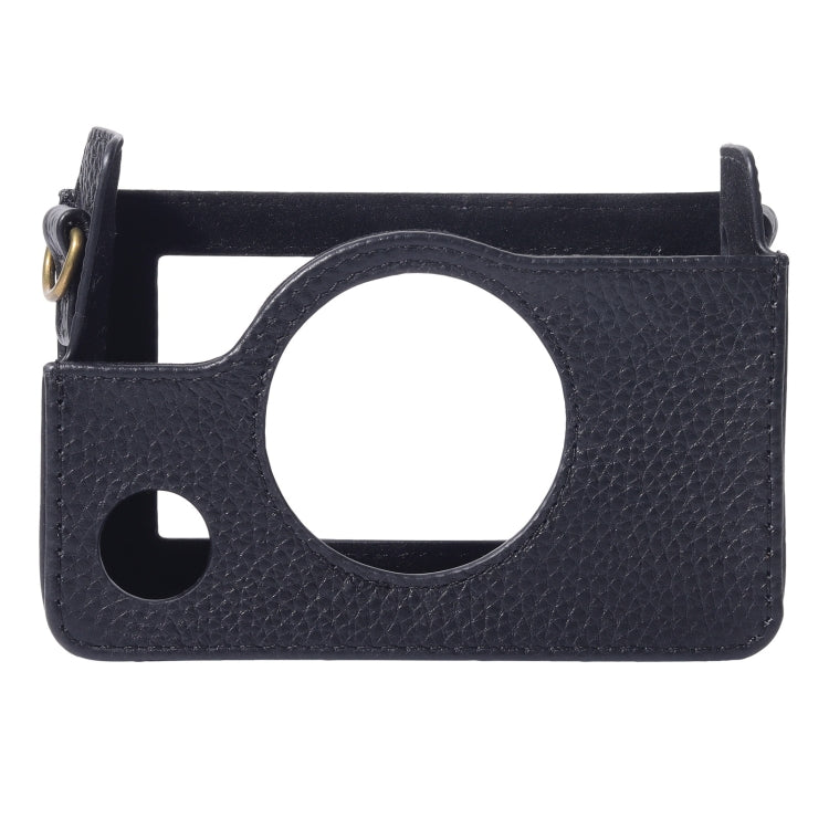 For FUJIFILM instax mini Evo Full Body Camera Genuine Leather Case Bag with Strap(Black) - Leather Bag by PMC TechLife | Online Shopping South Africa | PMC TechLife
