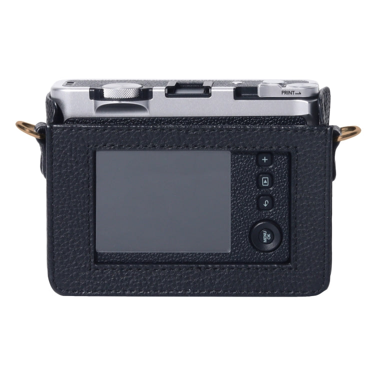 For FUJIFILM instax mini Evo Full Body Camera Genuine Leather Case Bag with Strap(Black) - Leather Bag by PMC TechLife | Online Shopping South Africa | PMC TechLife