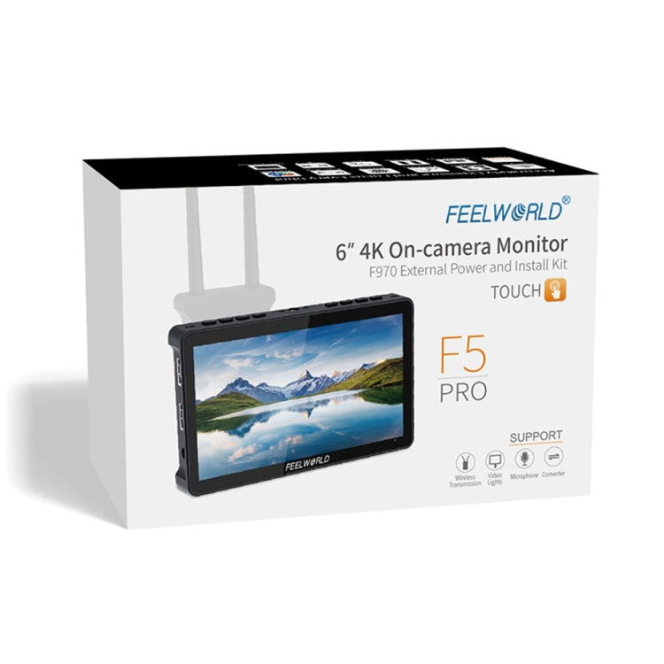 FEELWORLD F5 Pro V4 6 inch Touch Screen DSLR Camera Field Monitor 3D LUT 4K HDMI Input Output Tilt Arm - On-camera Monitors by FEELWORLD | Online Shopping South Africa | PMC Jewellery | Buy Now Pay Later Mobicred