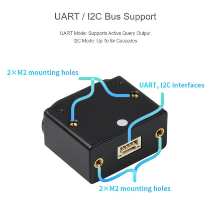 Waveshare TOF Laser Range Sensor (B), UART / I2C Bus (Black) - Modules Expansions Accessories by WAVESHARE | Online Shopping South Africa | PMC Jewellery | Buy Now Pay Later Mobicred