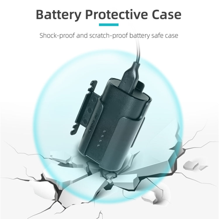 Sunnylife Battery Clip Holder Cable Management Winder Protective Case for DJI FPV Goggles V2(Black) - Mount & Holder by Sunnylife | Online Shopping South Africa | PMC TechLife | Buy Now Pay Later Mobicred