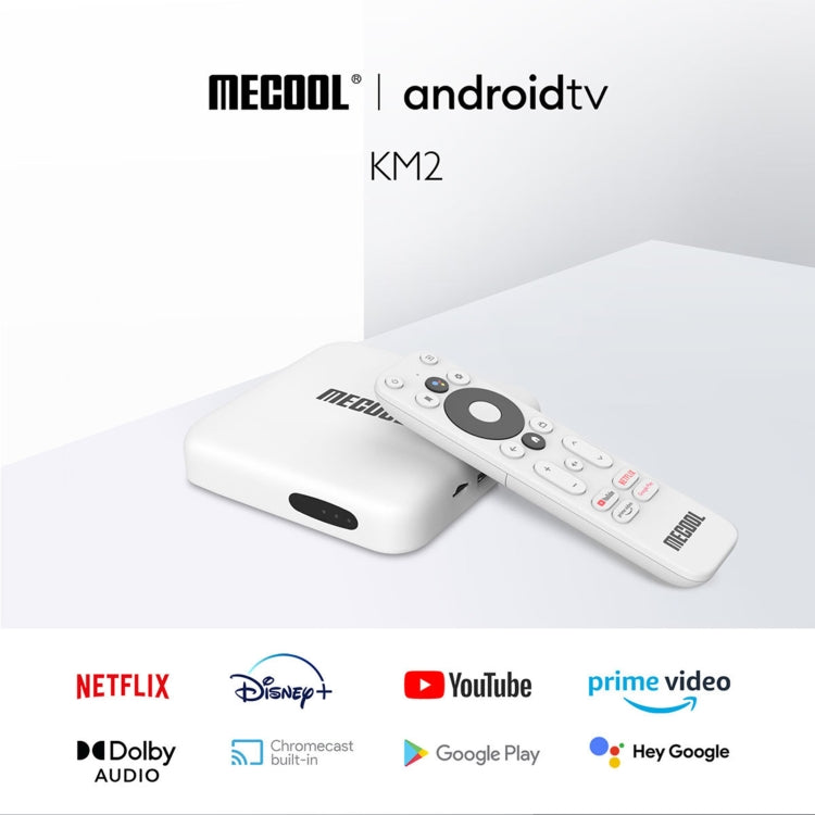 MECOOL KM2 4K Smart TV BOX Android 10.0 Media Player with Remote Control, Amlogic S905X2 Quad Core ARM Cortex A55, RAM: 2GB, ROM: 8GB, Support Bluetooth, HDMI, TF Card, US Plug - Amlogic S905 by MECOOL | Online Shopping South Africa | PMC Jewellery | Buy Now Pay Later Mobicred