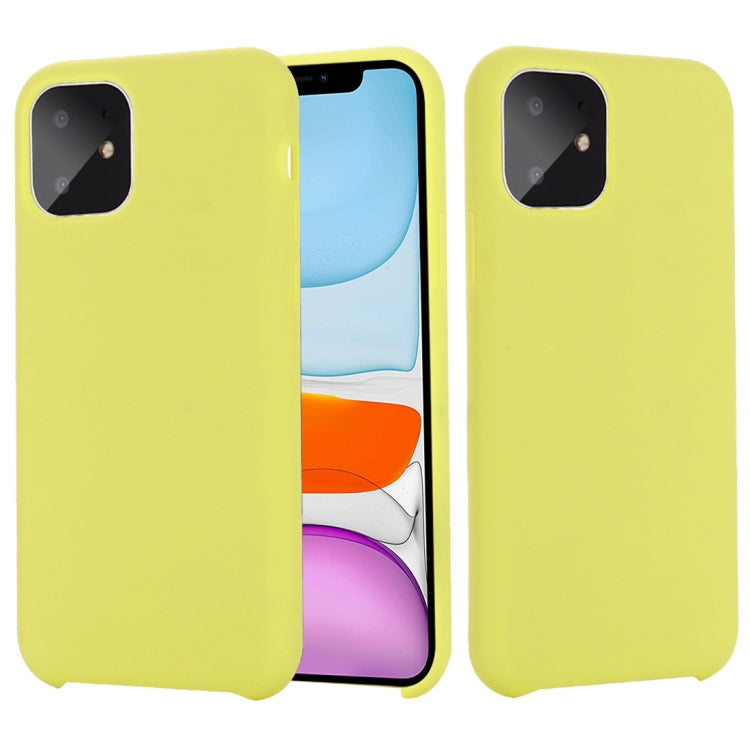 For iPhone 11 Solid Color Liquid Silicone Shockproof Case (Yellow) - iPhone 11 Cases by PMC TechLife | Online Shopping South Africa | PMC TechLife