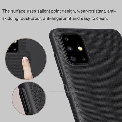 For Samsung Galaxy A51 NILLKIN Frosted Concave-convex Texture PC Case(Black) - Galaxy Phone Cases by NILLKIN | Online Shopping South Africa | PMC Jewellery