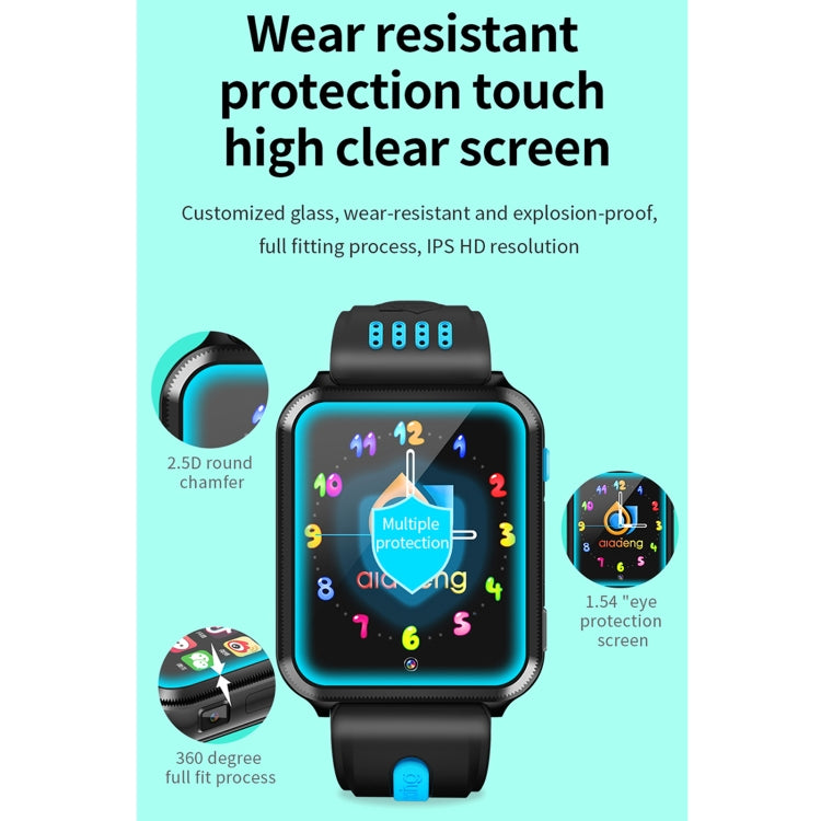 H1 1.54 inch Full-fit Screen Dual Cameras Smart Phone Watch, Support SIM Card / GPS Tracking / Real-time Trajectory / Temperature Monitoring(Black Grey) - Smart Watches by PMC Jewellery | Online Shopping South Africa | PMC Jewellery | Buy Now Pay Later Mobicred