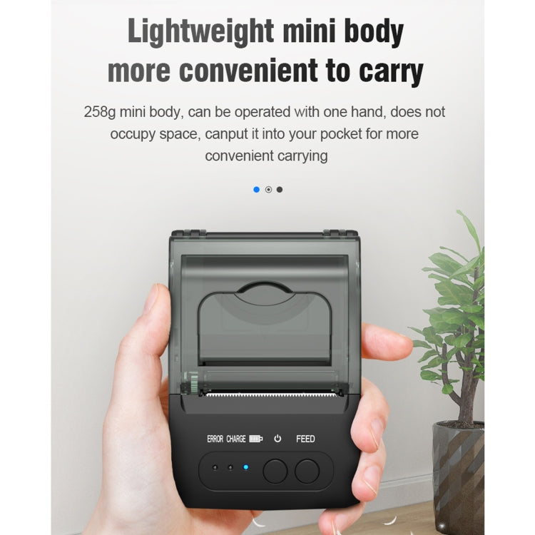 5811DD 58mm Bluetooth 4.0 Portable Thermal Bluetooth Receipt Printer, EU Plug - free shipping - PMC TechLife - Order now!