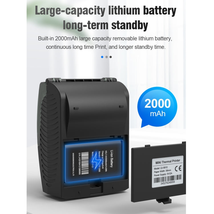 5811DD 58mm Bluetooth 4.0 Portable Thermal Bluetooth Receipt Printer, EU Plug - free shipping - PMC TechLife - Order now!