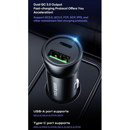 ROCK Space H12 PD 20W Type-C / USB-C + USB Fast Charging Car Charger(Black) - Car Charger by ROCK | Online Shopping South Africa | PMC Jewellery