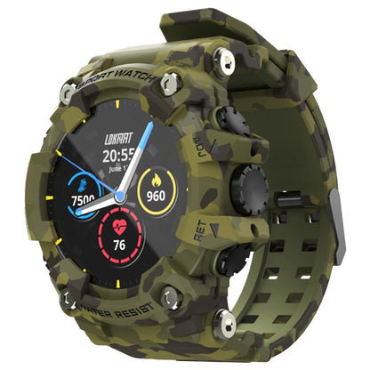 Lokmat ATTACK 1.28 inch TFT LCD Screen Smart Watch, Support Sleep Monitor / Heart Rate Monitor / Blood Pressure Monitor(Camouflage Green) - Smart Watches by Lokmat | Online Shopping South Africa | PMC Jewellery | Buy Now Pay Later Mobicred