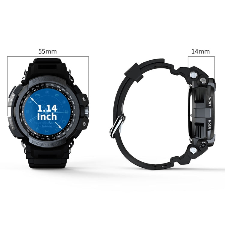 Lokmat MK28 1.4 inch FSTN Screen IP68 Waterproof Smart Watch, Support Information Reminder / Remote Camera / Sport Record(Black) - Smart Watches by Lokmat | Online Shopping South Africa | PMC Jewellery | Buy Now Pay Later Mobicred