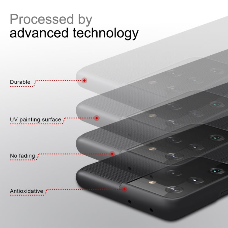 For Samsung Galaxy S21 Ultra 5G NILLKIN Frosted Concave-convex Texture PC Protective Case(Black) - free shipping - PMC TechLife - Order now!