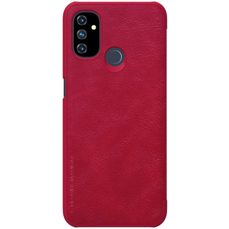 For OnePlus Nord N100 NILLKIN QIN Series Crazy Horse Texture Horizontal Flip Leather Case with Card Slot(Red) - OnePlus Cases by NILLKIN | Online Shopping South Africa | PMC Jewellery