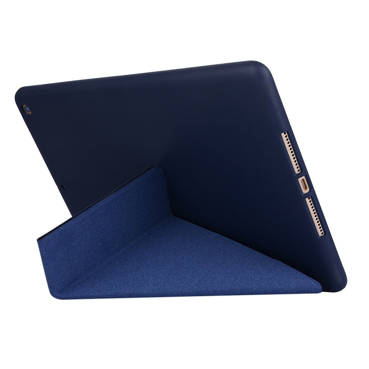 For iPad 10.2 2021 / 2020 / 2019 TPU Horizontal Deformation Flip Leather Case with Holder(Blue) - free shipping - PMC TechLife - Order now!