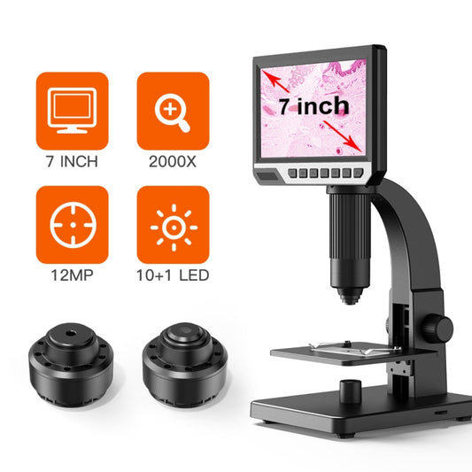 inskam315 7 inch IPS Screen 2000X 12MP HD Digital Microscope - Digital Microscope by PMC Jewellery | Online Shopping South Africa | PMC Jewellery | Buy Now Pay Later Mobicred